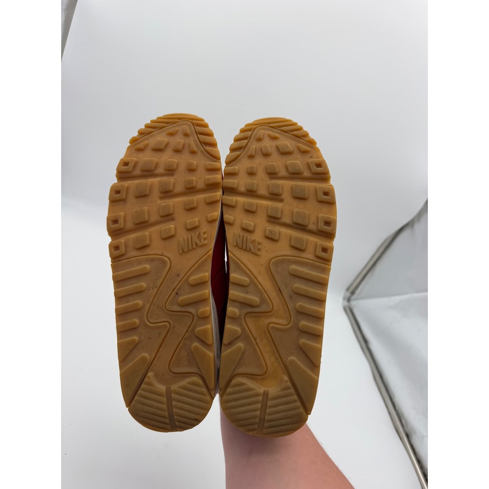 Nike Air Max 90 Mens Shoes Gym Red Grey Gum Sole DH4621-600 Size 9 - Picture 4 of 8